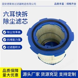 覆膜除尘滤芯    钢铁冶炼烟气处理 清洗方便 尺寸定制 德聚发