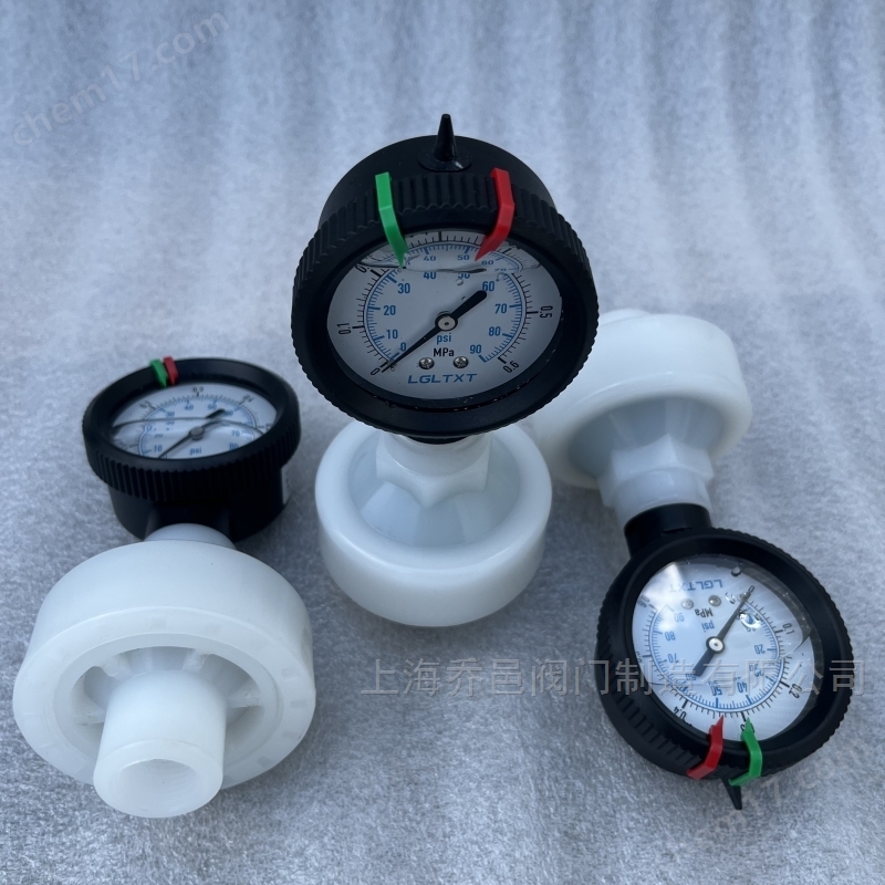 786-V全塑PVDF隔膜压力表 786-P隔膜压力表