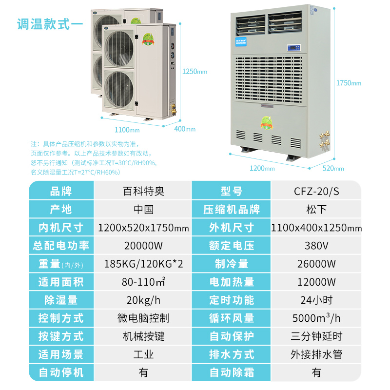 百科特奧CFZ-20S調(diào)溫除濕機(jī)：工業(yè)級(jí)溫濕度控制的三大技術(shù)突破