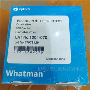 1004-070Cytiva思拓凡Whatman Grade4定性滤纸70mm